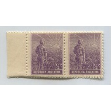 ARGENTINA 1911 GJ 328b PAREJA CON Y SIN FILIGRANA NUEVA MINT